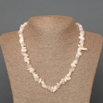عقد أدولاريا حجر طبيعي شظايا، قطر 8x4mm+-، طول 47cm+