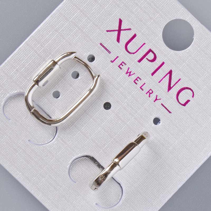 أقراط Xuping، قطر 16×3مم+-، روديوم