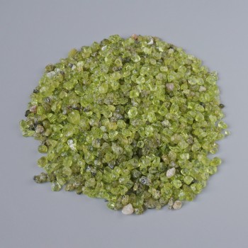 إكسسوارات حجر الزبرجد (الكريزوليت) شظايا حجرية بدون ثقب حجر طبيعي، قطر 4مم+- تعبئة 100غرام