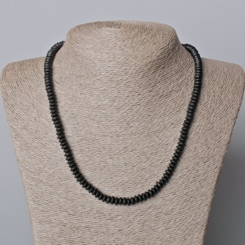 عقد شونغيت (صناعي) رونديل أملس، قطر 6×3مم+-، طول 45-48سم+