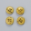 خرزة هيماتيت لون ذهبي مطفي، قطر 12x4,5مم +- ( 4قطع )