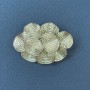 بروش لمسة معدن فضّي 26x34mm+