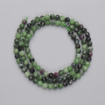 حبات زويسيت كرة مفصّصة، قطر 3، 5mm+-على خيط، طول 38cm+