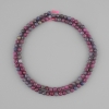 خرز ياقوت والروبي مقطَّع، قطر الخرزة 3,5mm+-, طول الخيط 38cm+
