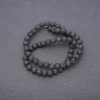 خرز من حجر اللافا الطبيعي على خيط، قطر 6mm +-، طول 40cm