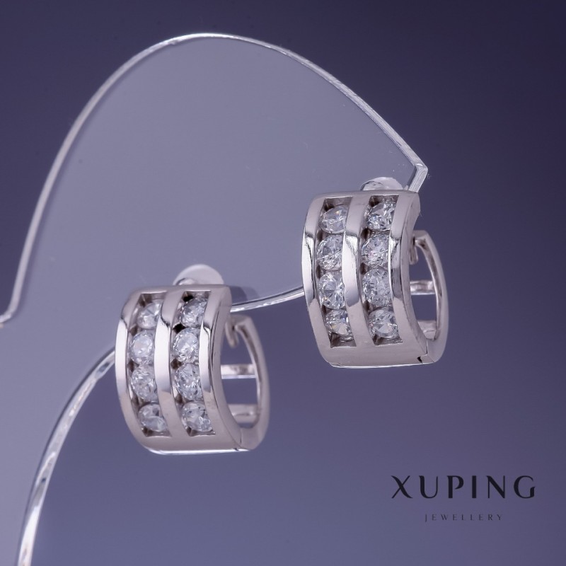 أقراط Xuping 9x14mm روديوم