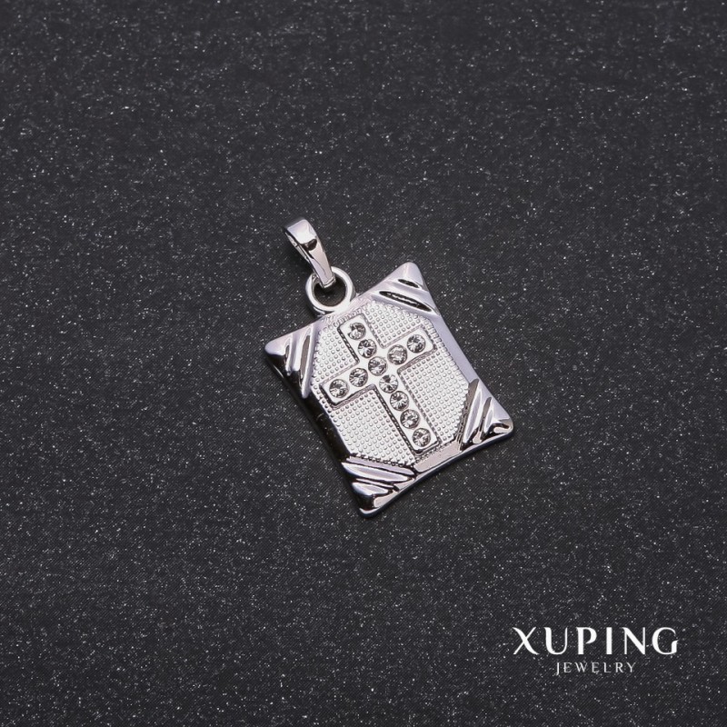 قلادة Xuping «صليب» 13×15×23مم روديوم