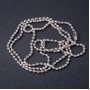 السعر للعبوة /10 قطع. سلسلة بطاقات للإكسسوارات معدن فضي، طول 50cm، قطر 2,5 mm