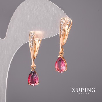 أقراط Xuping حرباء 6x30مم مطلية بالذهب 18K