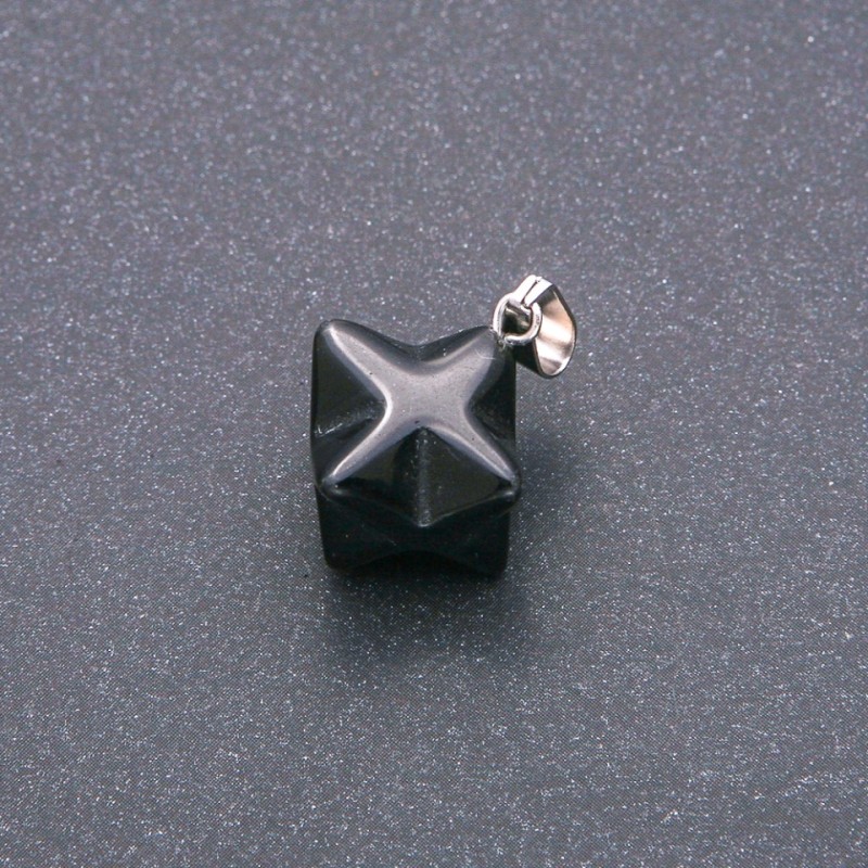 قلادة ميركابا عقيق 10x10mm