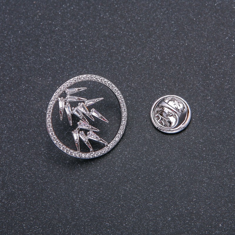 بروش Xuping روديوم مع ستراس أبيض 22mm +