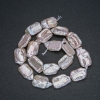 خيط لؤلؤ باروكي طبيعي، قطر 22x14mm، طول 40cm + - بانعكاس بنزيني