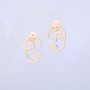 أقراط Xuping مطلية ذهب 18K وجه 20×13mm