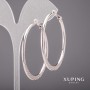 أقراط Xuping حلقات 3x55mm روديوم