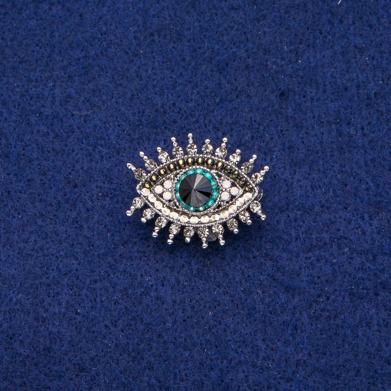 بروش عين بالستراس 21×26mm، معدن فضي