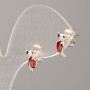 أقراط دبوس Xuping مع حجر أحمر 10x4mm